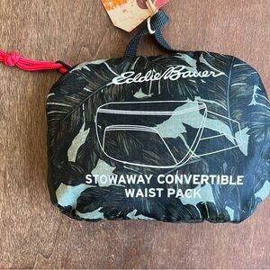 New Eddie Bauer Dark Loden Stowaway Packable Waistpack Fanny Pack
